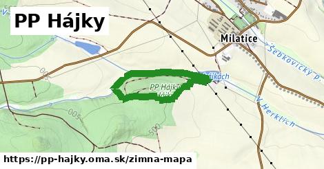 ikona PP Hájky: 0 m trás zimna-mapa v pp-hajky