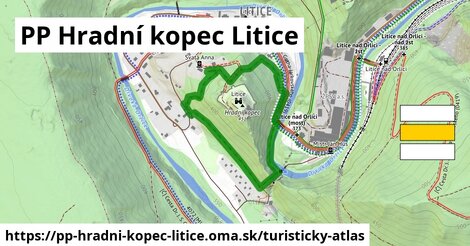 ikona PP Hradní kopec Litice: 42 m trás turisticky-atlas v pp-hradni-kopec-litice