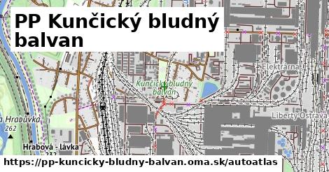 ulice v PP Kunčický bludný balvan