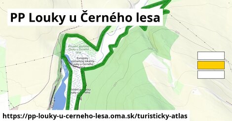 ikona PP Louky u Černého lesa: 152 m trás turisticky-atlas v pp-louky-u-cerneho-lesa