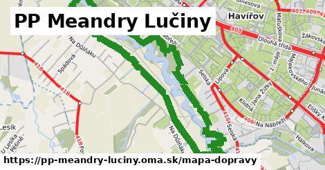 ikona PP Meandry Lučiny: 0 m trás mapa-dopravy v pp-meandry-luciny