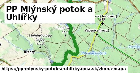 ikona PP Mlýnský potok a Uhlířky: 0 m trás zimna-mapa v pp-mlynsky-potok-a-uhlirky