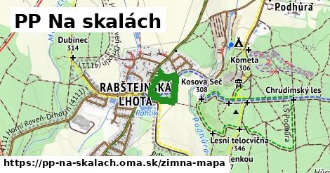 ikona PP Na skalách: 0 m trás zimna-mapa v pp-na-skalach
