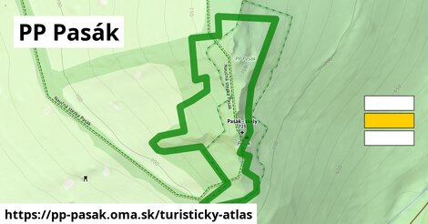 ikona PP Pasák: 261 m trás turisticky-atlas v pp-pasak