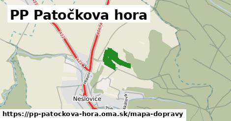 ikona PP Patočkova hora: 0 m trás mapa-dopravy v pp-patockova-hora