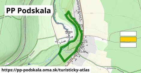 ikona PP Podskala: 413 m trás turisticky-atlas v pp-podskala