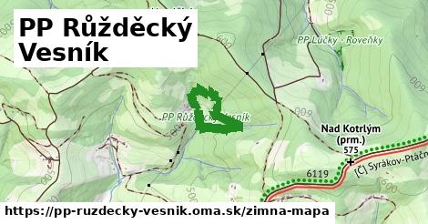 ikona PP Růžděcký Vesník: 0 m trás zimna-mapa v pp-ruzdecky-vesnik