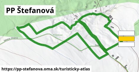 ikona PP Štefanová: 281 m trás turisticky-atlas v pp-stefanova