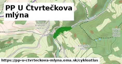 ikona PP U Čtvrtečkova mlýna: 0 m trás cykloatlas v pp-u-ctvrteckova-mlyna