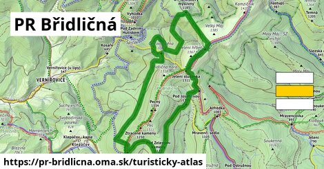 ikona PR Břidličná: 18 km trás turisticky-atlas v pr-bridlicna