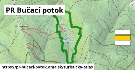 ikona Turistická mapa turisticky-atlas v pr-bucaci-potok