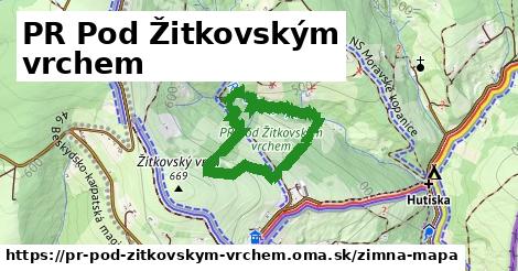 ikona PR Pod Žitkovským vrchem: 0 m trás zimna-mapa v pr-pod-zitkovskym-vrchem