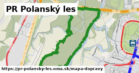 ikona PR Polanský les: 0 m trás mapa-dopravy v pr-polansky-les