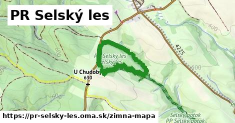 ikona PR Selský les: 0 m trás zimna-mapa v pr-selsky-les