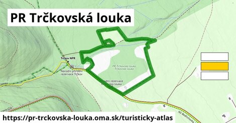 ikona PR Trčkovská louka: 194 m trás turisticky-atlas v pr-trckovska-louka