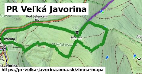ikona PR Veľká Javorina: 0 m trás zimna-mapa v pr-velka-javorina