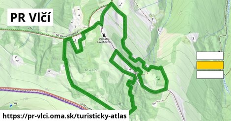 ikona PR Vlčí: 0 m trás turisticky-atlas v pr-vlci