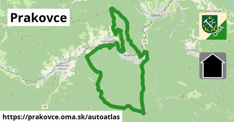 ikona Mapa autoatlas v prakovce