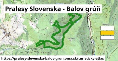 ikona Pralesy Slovenska - Balov grúň: 0 m trás turisticky-atlas v pralesy-slovenska-balov-grun