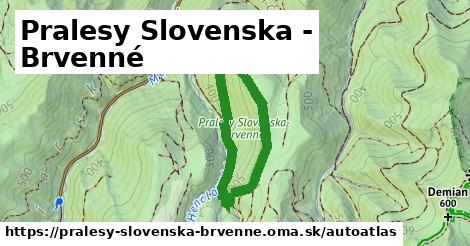 ikona Mapa autoatlas v pralesy-slovenska-brvenne