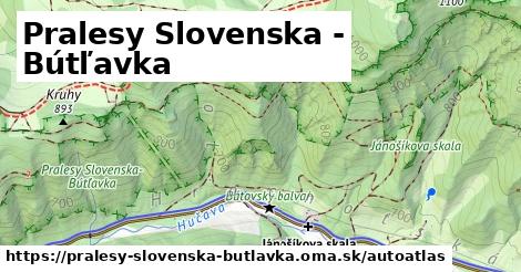 ikona Mapa autoatlas v pralesy-slovenska-butlavka
