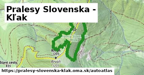 ikona Mapa autoatlas v pralesy-slovenska-klak