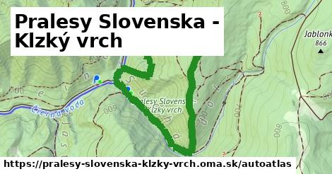 ikona Mapa autoatlas v pralesy-slovenska-klzky-vrch