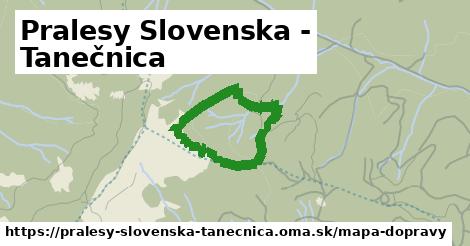 ikona Pralesy Slovenska - Tanečnica: 0 m trás mapa-dopravy v pralesy-slovenska-tanecnica