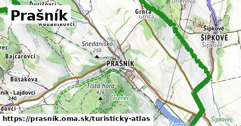 ikona Prašník: 31 km trás turisticky-atlas v prasnik