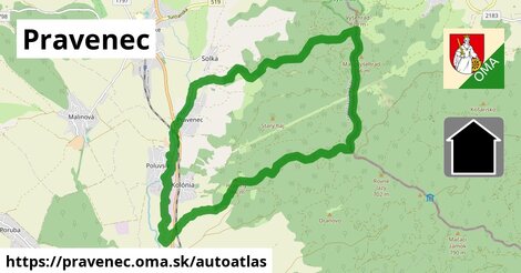 ikona Mapa autoatlas v pravenec