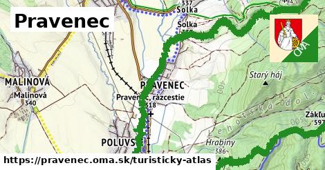 ikona Turistická mapa turisticky-atlas v pravenec