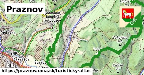 ikona Turistická mapa turisticky-atlas v praznov