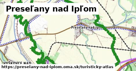 ikona Preseľany nad Ipľom: 5,1 km trás turisticky-atlas v preselany-nad-iplom