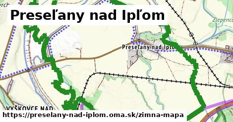 ikona Preseľany nad Ipľom: 0 m trás zimna-mapa v preselany-nad-iplom