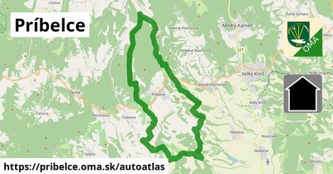 ikona Mapa autoatlas v pribelce