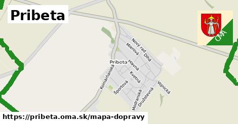 ikona Pribeta: 40 km trás mapa-dopravy v pribeta