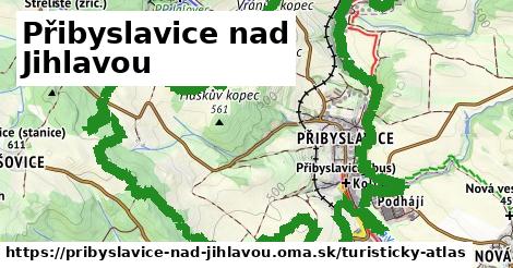 ikona Přibyslavice nad Jihlavou: 1,59 km trás turisticky-atlas v pribyslavice-nad-jihlavou