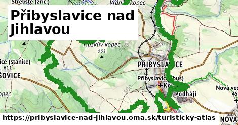 ikona Přibyslavice nad Jihlavou: 1,59 km trás turisticky-atlas v pribyslavice-nad-jihlavou