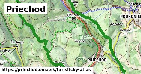 ikona Turistická mapa turisticky-atlas v priechod