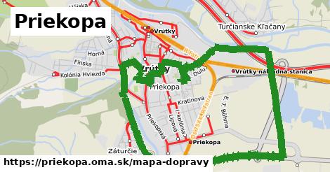 ikona Priekopa: 83 km trás mapa-dopravy v priekopa