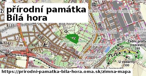 ikona Zimná mapa zimna-mapa v prirodni-pamatka-bila-hora