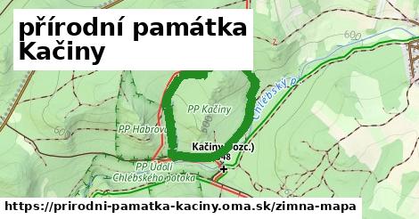 ikona Zimná mapa zimna-mapa v prirodni-pamatka-kaciny