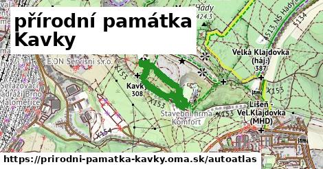 ikona Mapa autoatlas v prirodni-pamatka-kavky