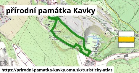 ikona Turistická mapa turisticky-atlas v prirodni-pamatka-kavky