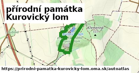 ikona Mapa autoatlas v prirodni-pamatka-kurovicky-lom