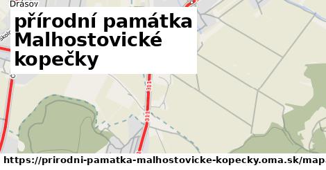 ikona Mapa dopravy mapa-dopravy v prirodni-pamatka-malhostovicke-kopecky