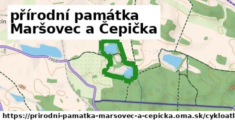 ikona Cyklo cykloatlas v prirodni-pamatka-marsovec-a-cepicka