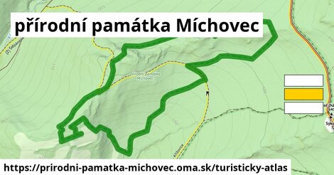 ikona Turistická mapa turisticky-atlas v prirodni-pamatka-michovec