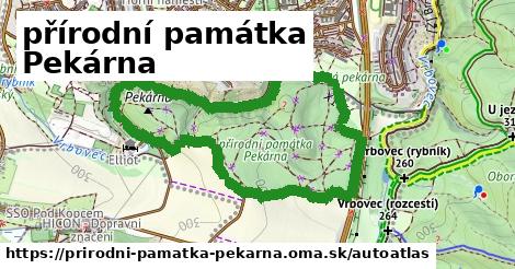 ikona Mapa autoatlas v prirodni-pamatka-pekarna