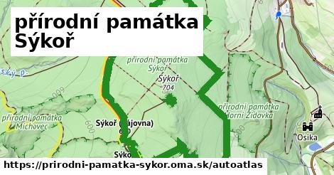 ulice v přírodní památka Sýkoř